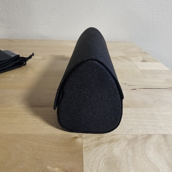 Dolce Gabbana D&G Spell Out Black Flip Sun/Eye glasses Case Pouch, Cert & Cloth - Picture 5 of 8